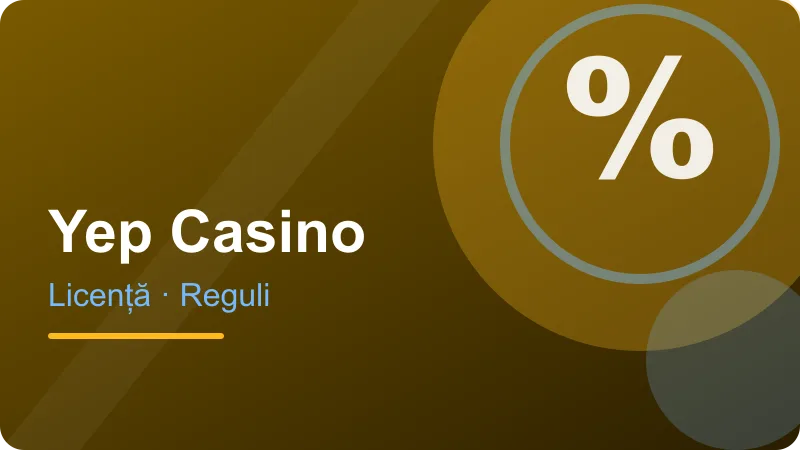 Yep Casino – Operatorul și licența Yep Casino Operatorul și licența Yep Casino – ilustrație pentru secțiunea Yep Casino